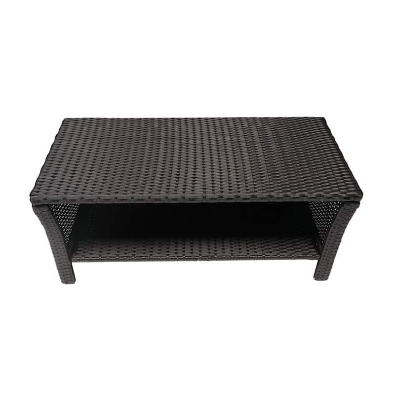 St. Lucia Outdoor Wicker Coffee Table by Christopher Knight Home