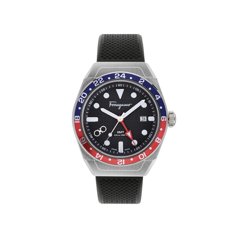 Ferragamo Men's Ferragamo SLX GMT 43mm Quartz Watch SFKP00223 - Black - N/A