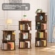 preview thumbnail 100 of 102, 4/5/6 Tiers Round Rotating Bookcase, Revolving Floor Standing Bookshelf Corner Organizer Display