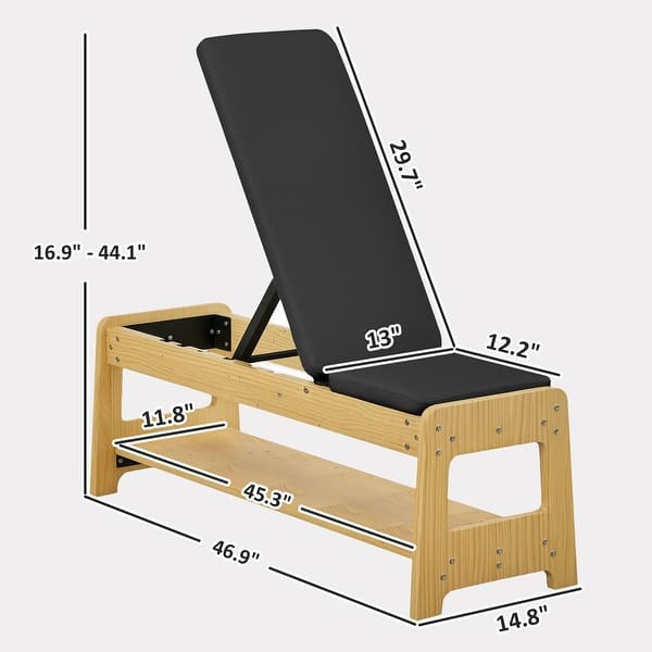 Wood Bench Fitness Bench Diy Squat Rack Workout Bench With Storage