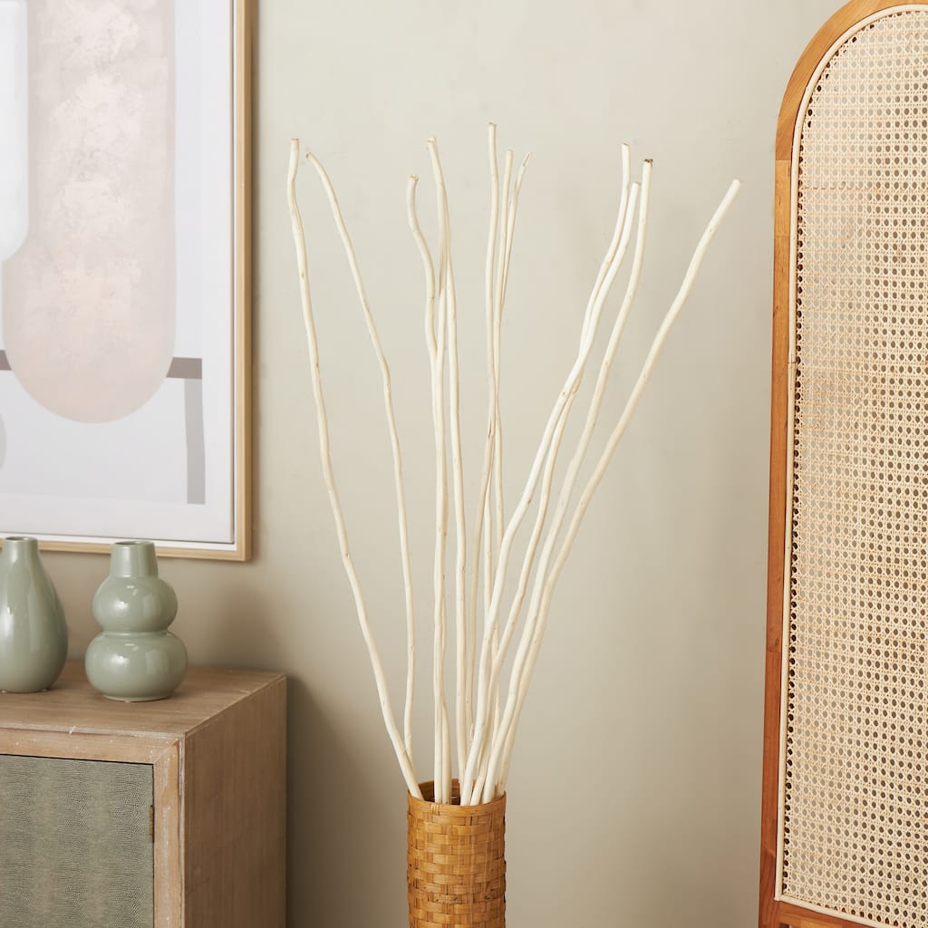 Beige Dried Plant Tall Wavy Stick Home Decor Natural Foliage