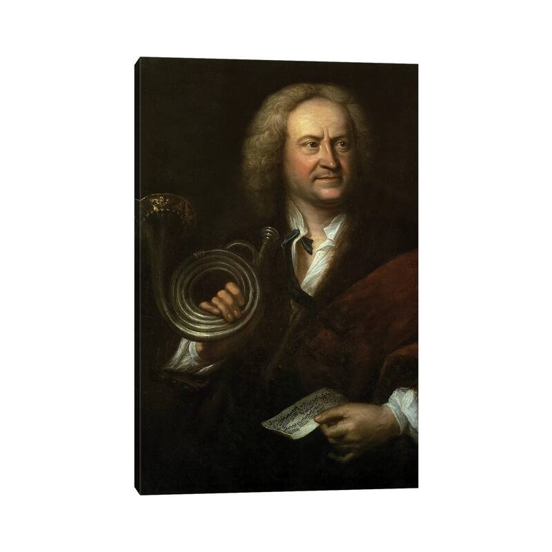 iCanvas "Gottfried Reiche , Senior Musician and Solo Trumpeter of Bach's Orchestra" by Elias Gottleib Haussmann Canvas Print