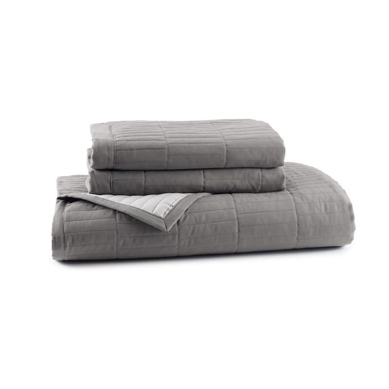 Jennifer Adams Codora 3pc. Wrinkle-Resistant Reversible Coverlet Set