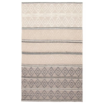 ECARPETGALLERY Braid weave Sienna Grey Wool Rug - 4'11 x 8'2