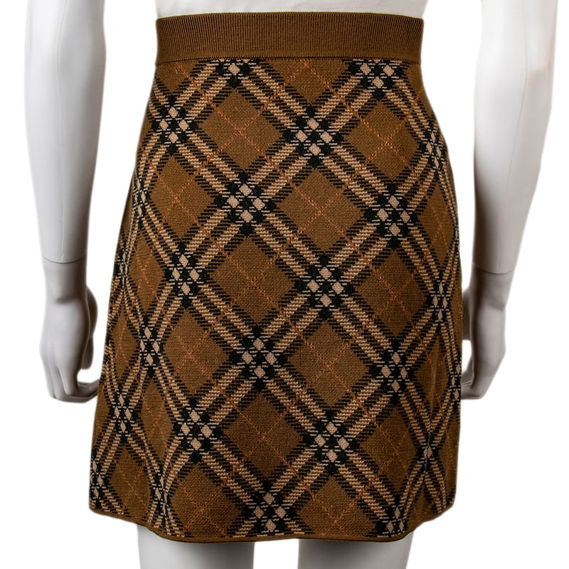 Burberry Check Wool Mini Skirt