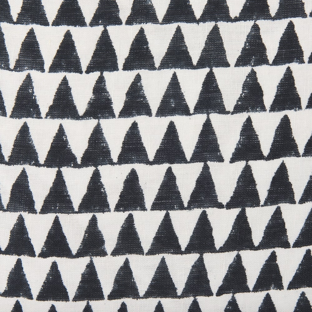 Jolie Cream w/ Black Print Linen Square Decorative Pillow Cover