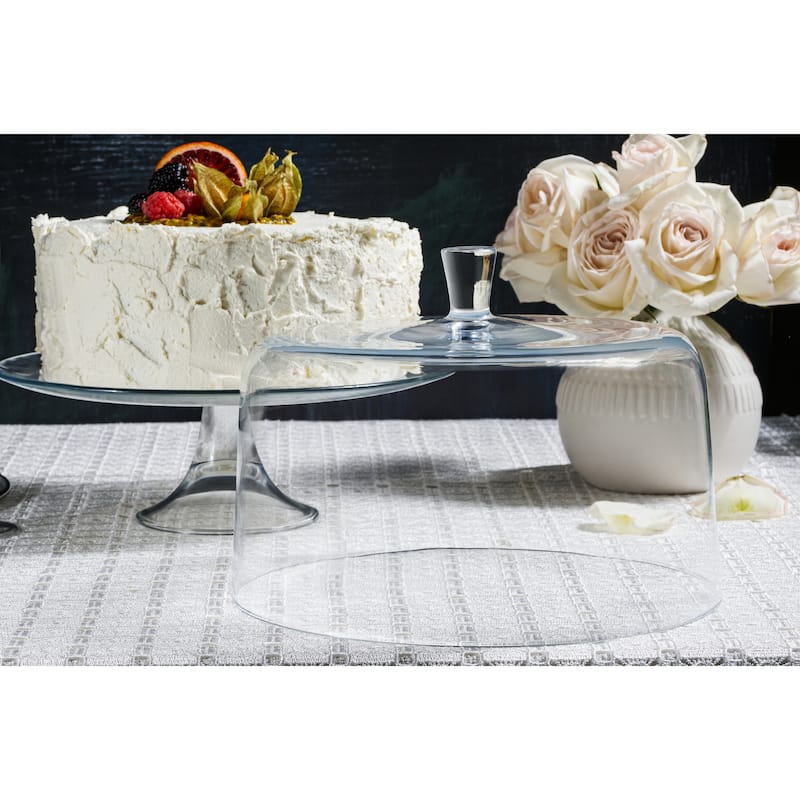 Majestic Gifts Inc 11.5-inch Round European Glass Cake Dome