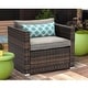 preview thumbnail 4 of 18, COSIEST Outdoor Patio Brown Wicker Sectional Sofa Set 1-Piece ArmChair