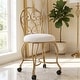 preview thumbnail 3 of 16, Carolina Living Victorian Vanity Stool with Back Bronze