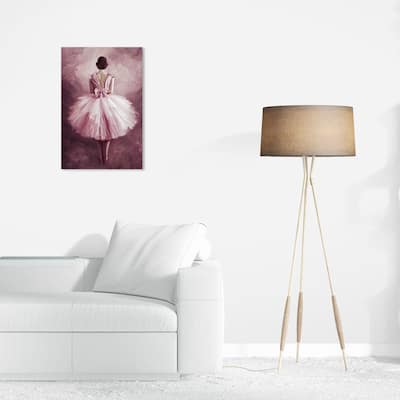 Wynwood Studio Fashion and Glam Ballerina III Brown and Traditional Wall Art Canvas Print