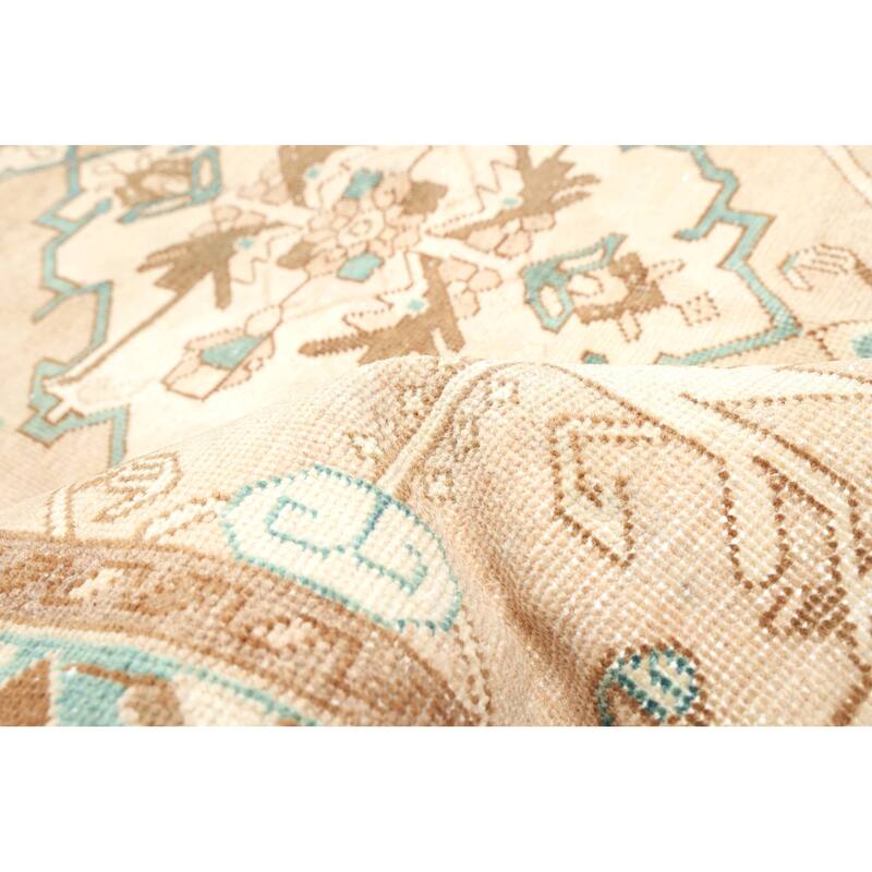 ECARPETGALLERY Hand-knotted Antalya Vintage Tan Wool Rug - 5'0 x 9'7