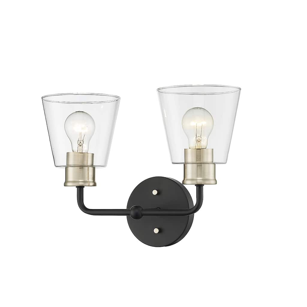 Millennium Lighting Cameron 2 Light Vanity Light with Clear Glass Shades