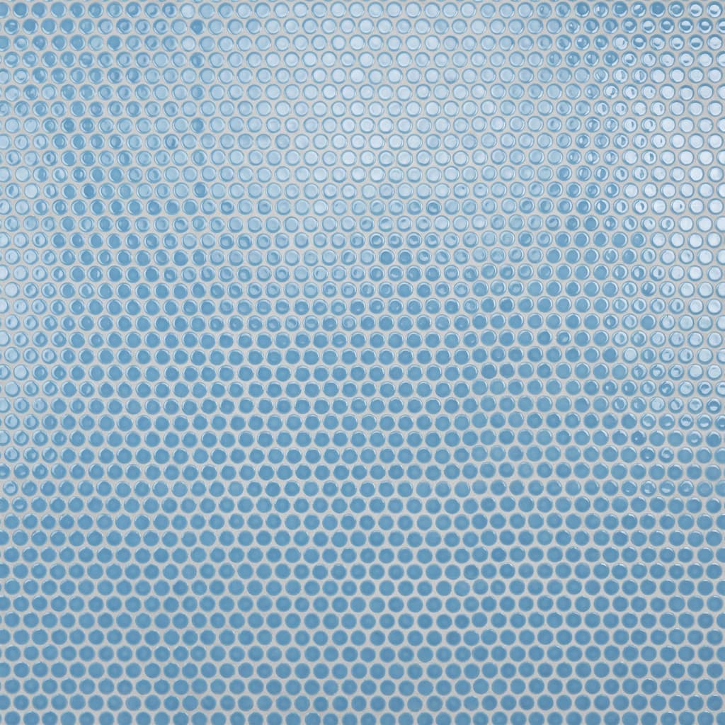 Merola Tile Hudson Penny Round Light Blue 11-7/8" x 12-5/8" Porcelain Floor and Wall Tile