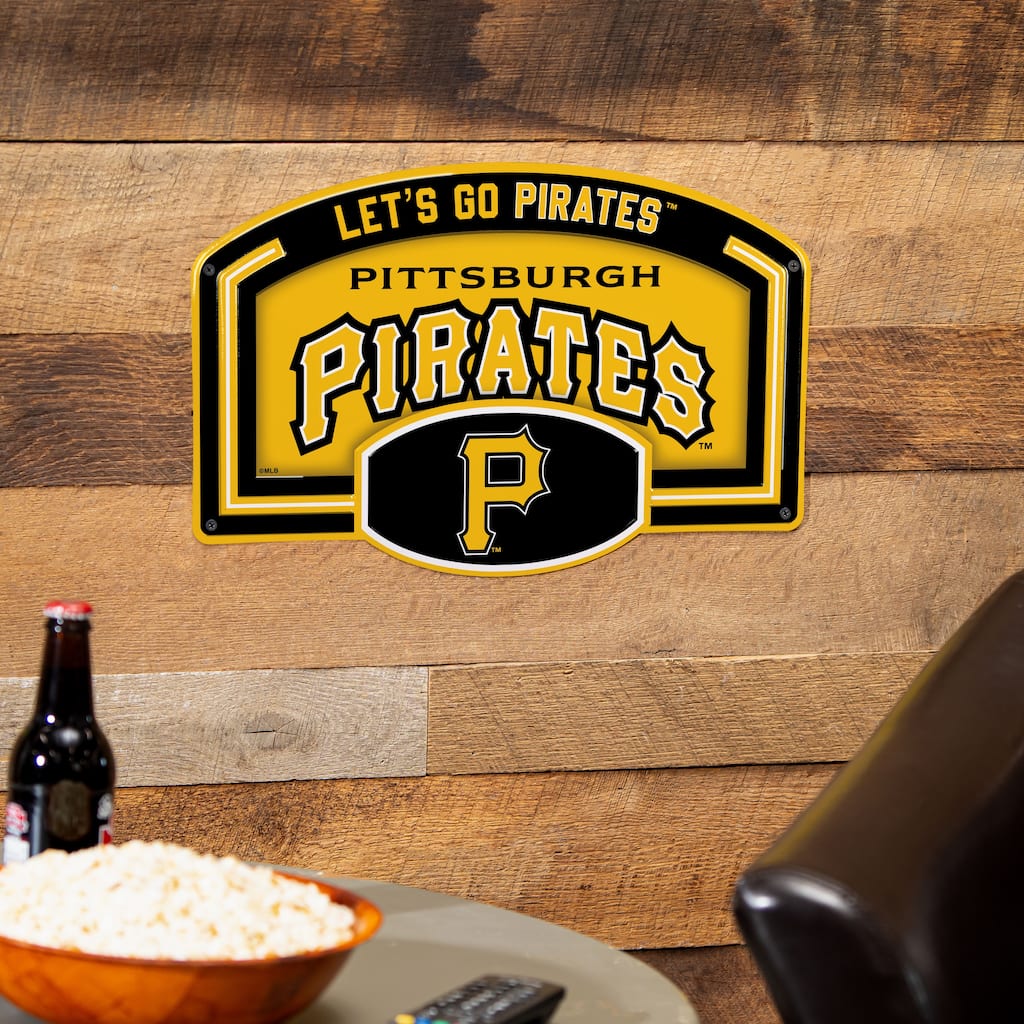 Pittsburgh Pirates Embossed Steel Wall Sign, 11" x 17"