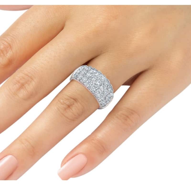3Ct Lab Grown Diamond Wedding Ring 10k White Gold