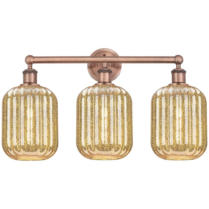 Innovations Lighting Endless Possibilities Edison - Preston - 3 Light 25" Jar Shade Bath Vanity Light - Mercury/Antique Copper