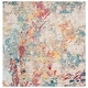 preview thumbnail 4 of 7, SAFAVIEH Monaco Stelvia Boho Abstract Rug 6'7" Square - Ivory/Multi - Square