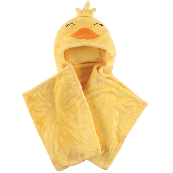 slide 1 of 1, Hudson Baby Infant Hooded Animal Face Plush Blanket, Yellow Ducks, One Size - Yellow Duck - One Size One Size - Yellow Duck