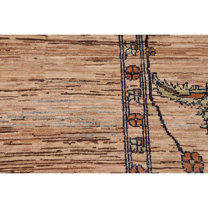 Rustic Ombre Zemeen Gabbeh Hand Knotted Wool Area Rug