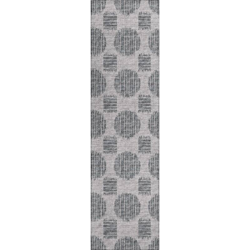 Indoor/ Outdoor Yuma Circles Washable Rug