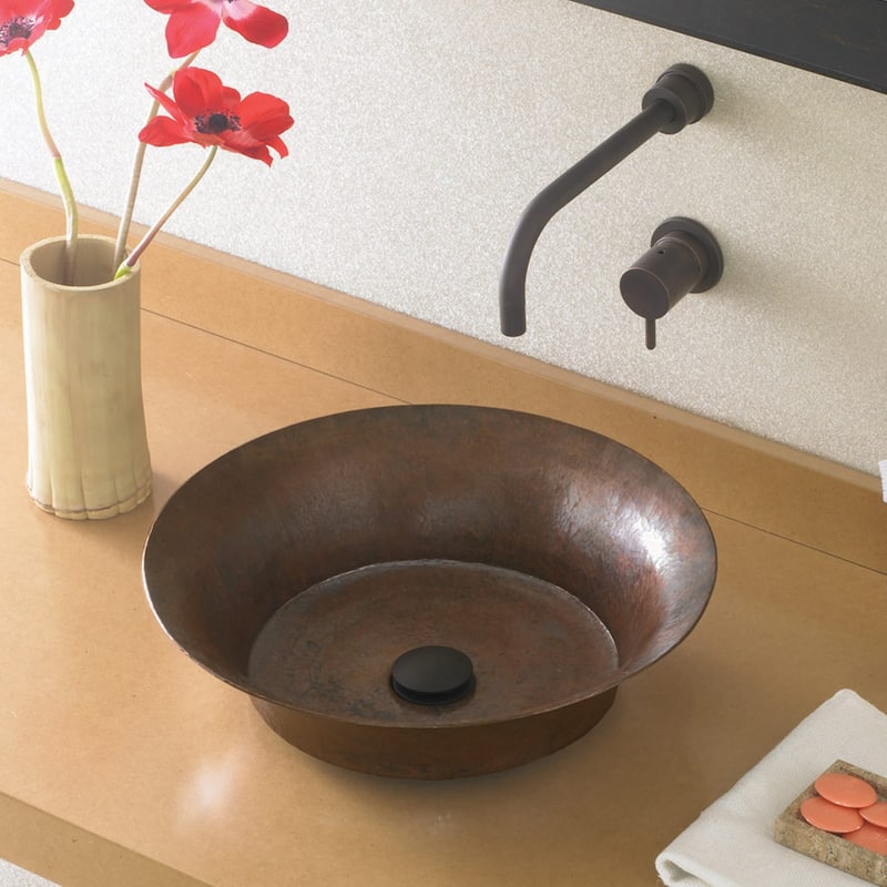 Maestro Bajo Hand Hammered Copper Vessel Bathroom Sink