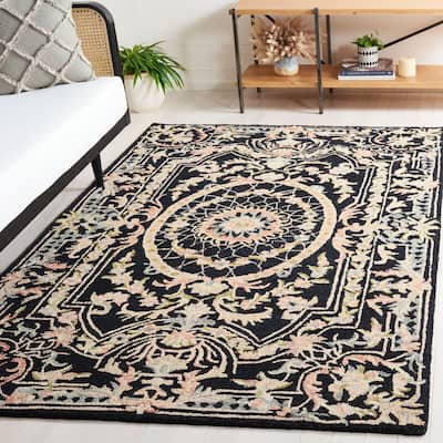 SAFAVIEH Handmade Aubusson Veena Traditional Oriental Medallion Wool Rug