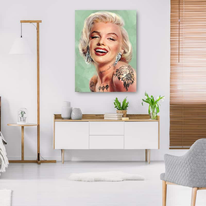 Tattooed Marilyn By Studio Arts Canvas Art Print