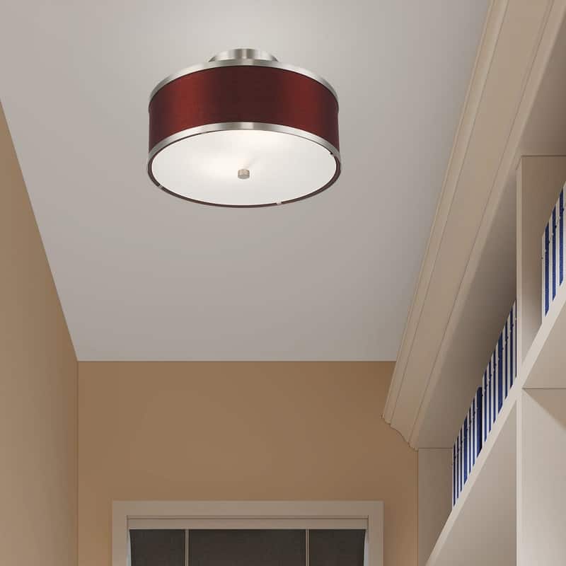 Livex Lighting 2-light Fabric Shade Ceiling Mount, 60422, 62627, 60412, 60402