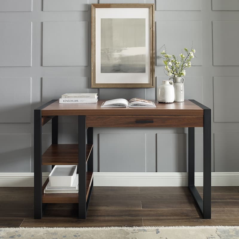 Middlebrook Designs Nesmith 48-inch Urban Computer Desk - Dark Walnut