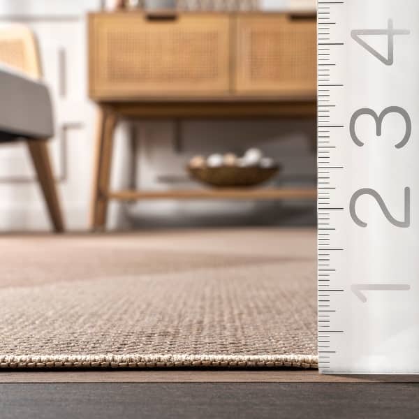 dimension image slide 0 of 2, Nuloom Simple SuperiorWash Diamond Easy-Jute Machine Washable Area Rug