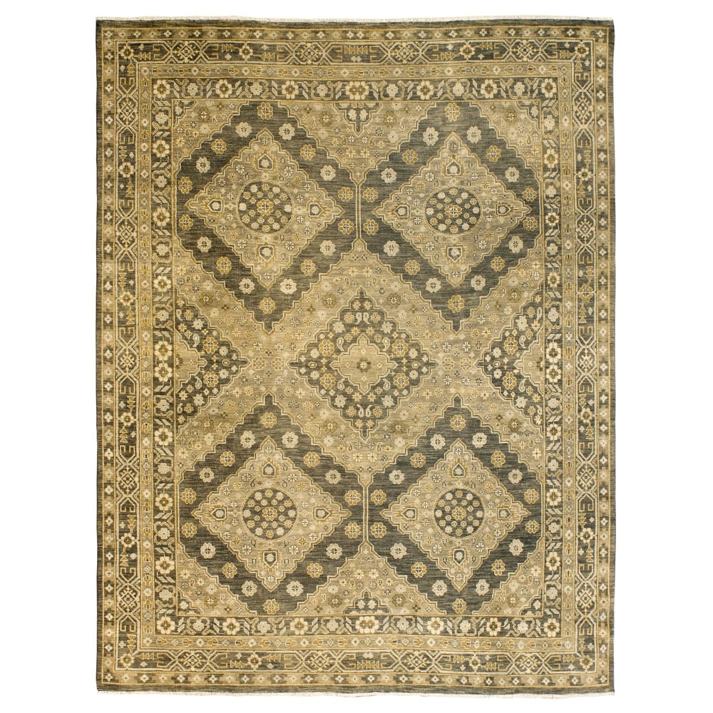 Traditional Hand-Knotted Wool Area Rug
