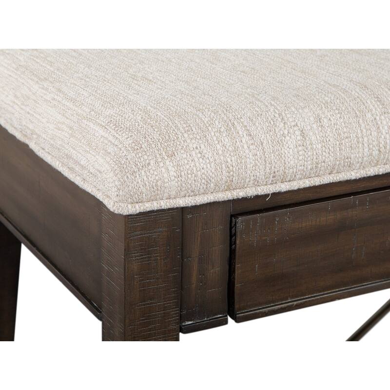 Magnussen Home Westley Falls Graphite Upholstered Bench - 58''W x 17''D x 19''H