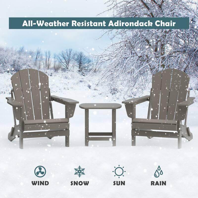Poly Outdoor Adirondack Chair - Foldable All Weather