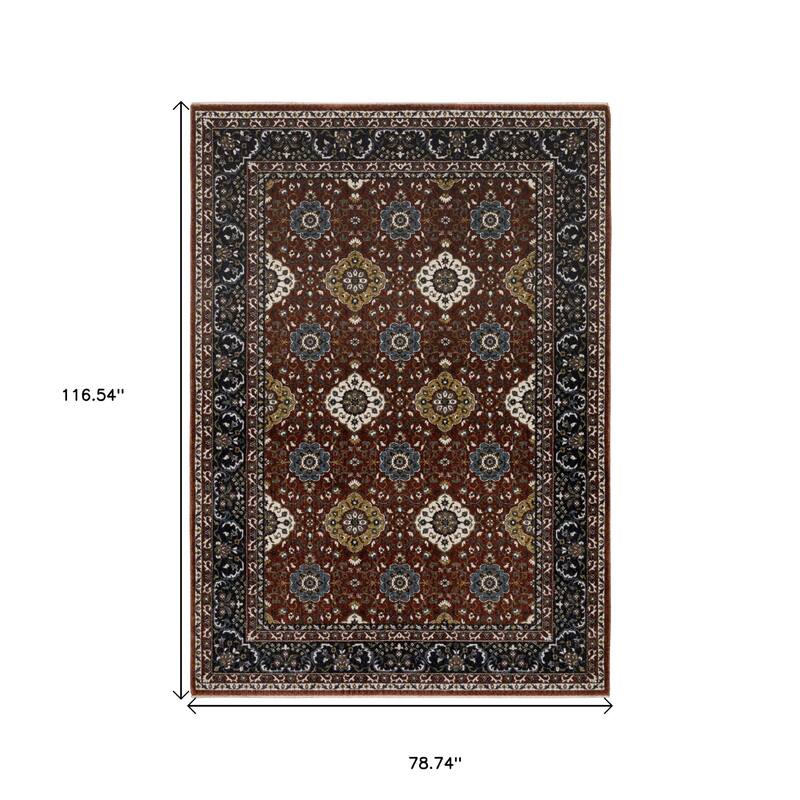 HomeRootsMedallion Traditional Rectangle Area Rug