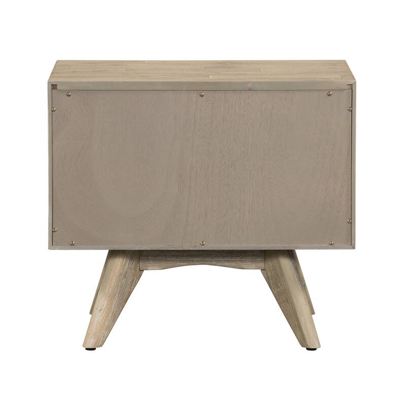 Carson Carrington Junsternas Acacia Mid-century 2-drawer Night Stand