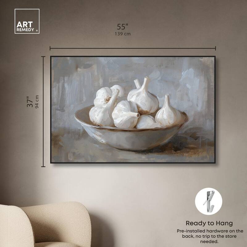 Garlic Bowl Canvas by Art Remedy