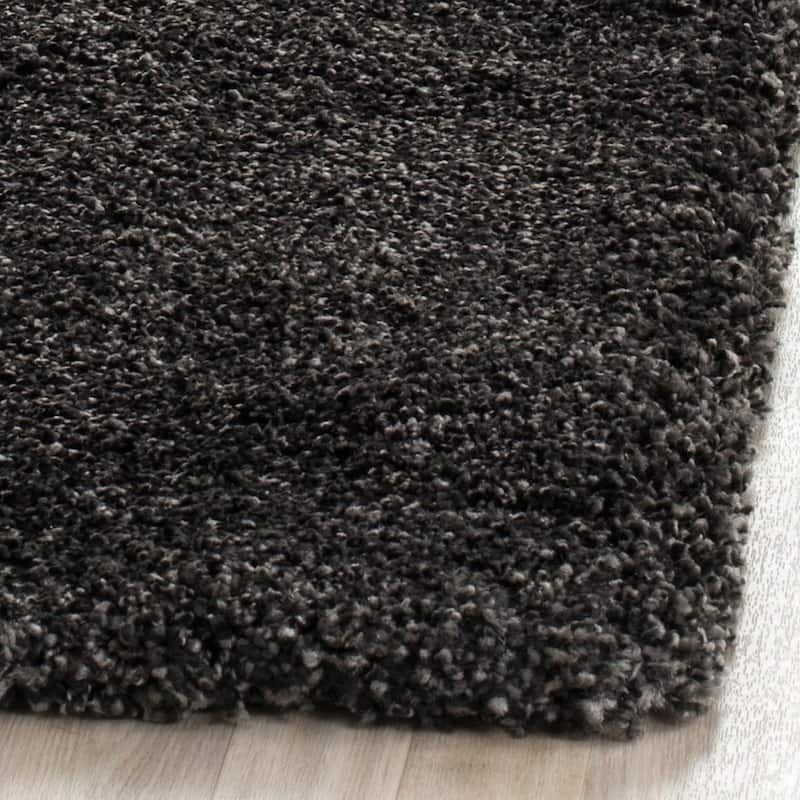 SAFAVIEH, Milan Shag Afton 2-inch Thick Area Rug - 2' x 20' Runner - Dark Grey