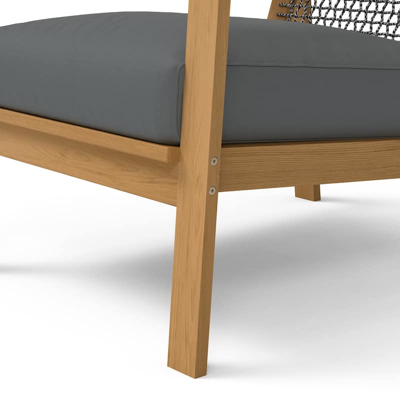 4-piece Furniture Set Outdoor Patio Conversation Set Acacia Wood