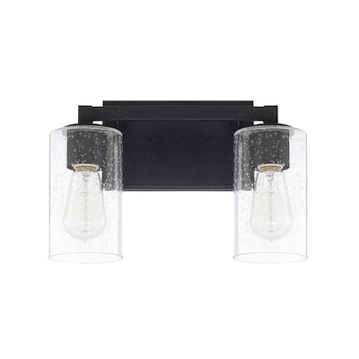 Ravenwood 2-light Black Iron Bath/ Vanity Fixture
