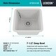 preview thumbnail 5 of 7, 15 Inch Lexicon Platinum Quartz Composite Drop-in Undermount Single Bowl Galaxy White Kitchen Sink LP-1515-W-SO - 15x15