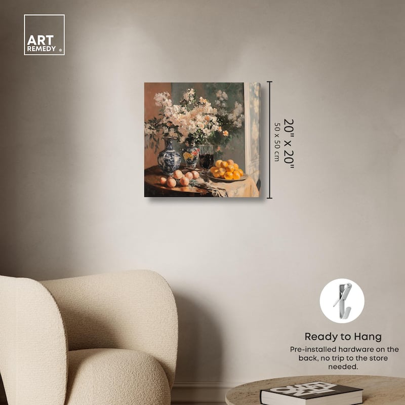 Afternoon Still Life Canvas by Art Remedy, Gallery Wrapped