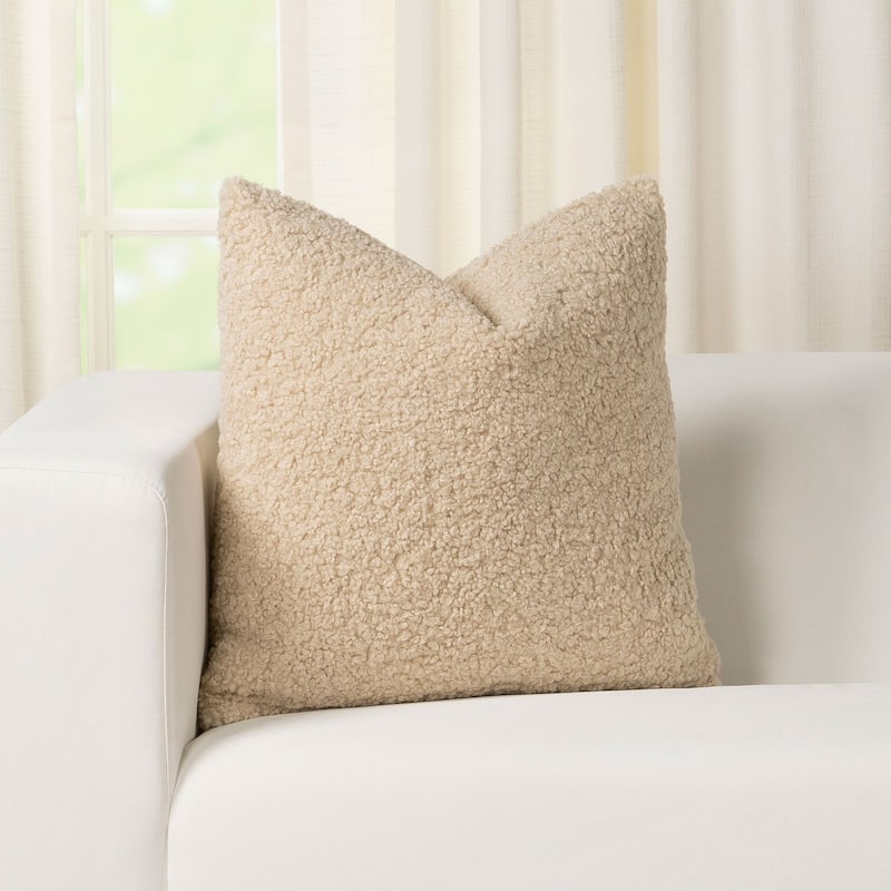 Siscovers Tiffany Boucle Textured Throw Pillow - 18 x 18 - Linen