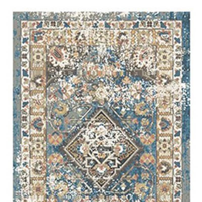 Distressed Stain Resistant with Fringe Area Rug