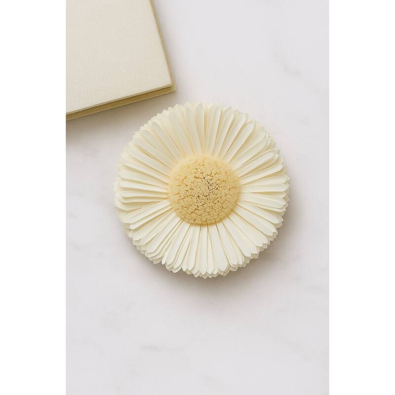 Sunflower Floral Bunch Artificial Plant - 45.25" - White and Brown