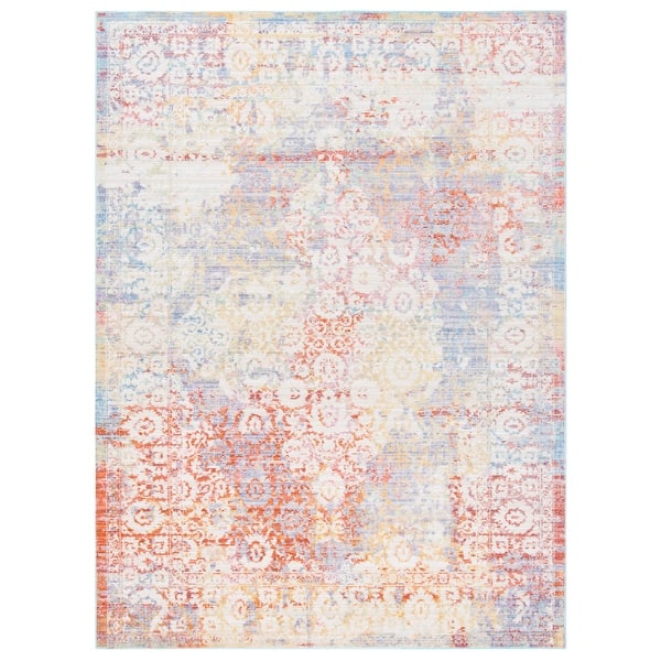 Purple 5' x 7' Cream Safavieh Windsor Collection WDS303A Shabby Chic Boho Distressed Area Rug Purple 5' x 7' Cream Safavieh Windsor Collection WDS303A Shabby Chic Boho Distressed Area Rug