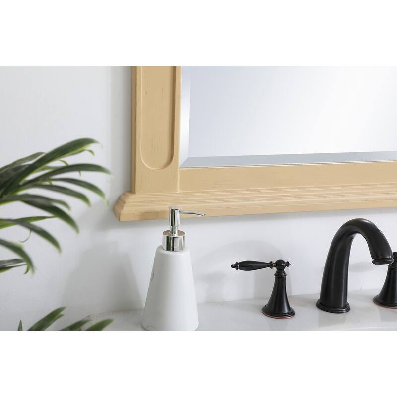 Elegant Lighting Antique Beige Vanity Mirror (22" x 28")