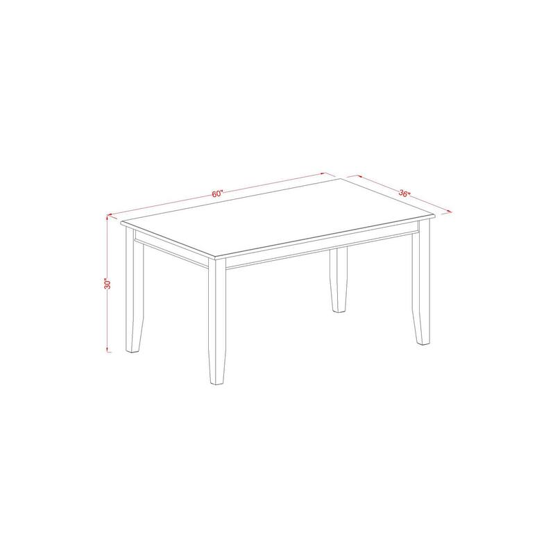 Modern 7 Piece Dining Set - Rectangle Table & 6 Kitchen Chairs - Home & Restaurant Use