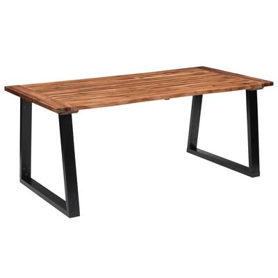 Dining Table Solid Acacia Wood 70.9"x35.4"