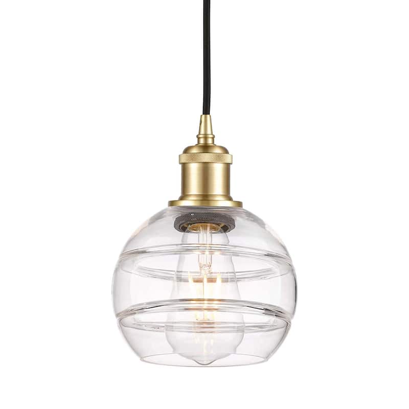 Innovations Lighting 516-1P-8-6 Rochester Pendant Rochester 6" Wide - Satin Gold / Clear