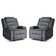 preview thumbnail 40 of 39, 2 Set Classic and Traditional Manual Recliner Chair
